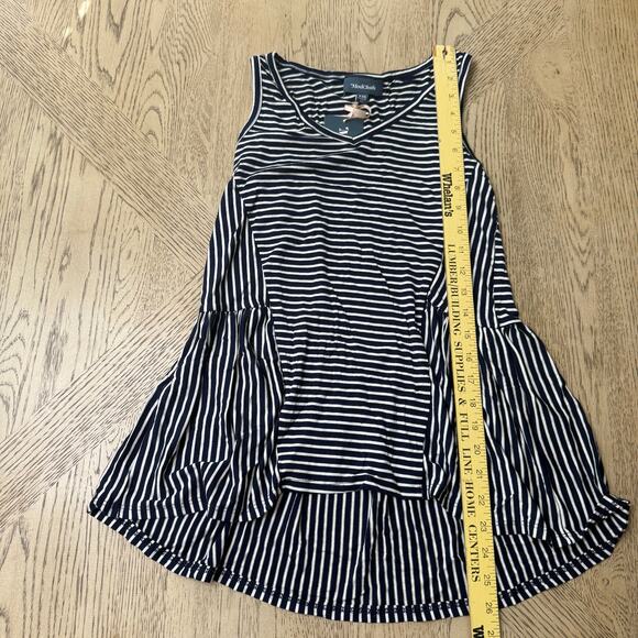 New ModCloth Women’s XXS Navy White Striped High‎ Low Tank Top - Picture 7 of 8